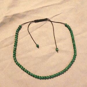 Vintage Jade Beaded Adjustable Necklace/Choker * Excellent Condition